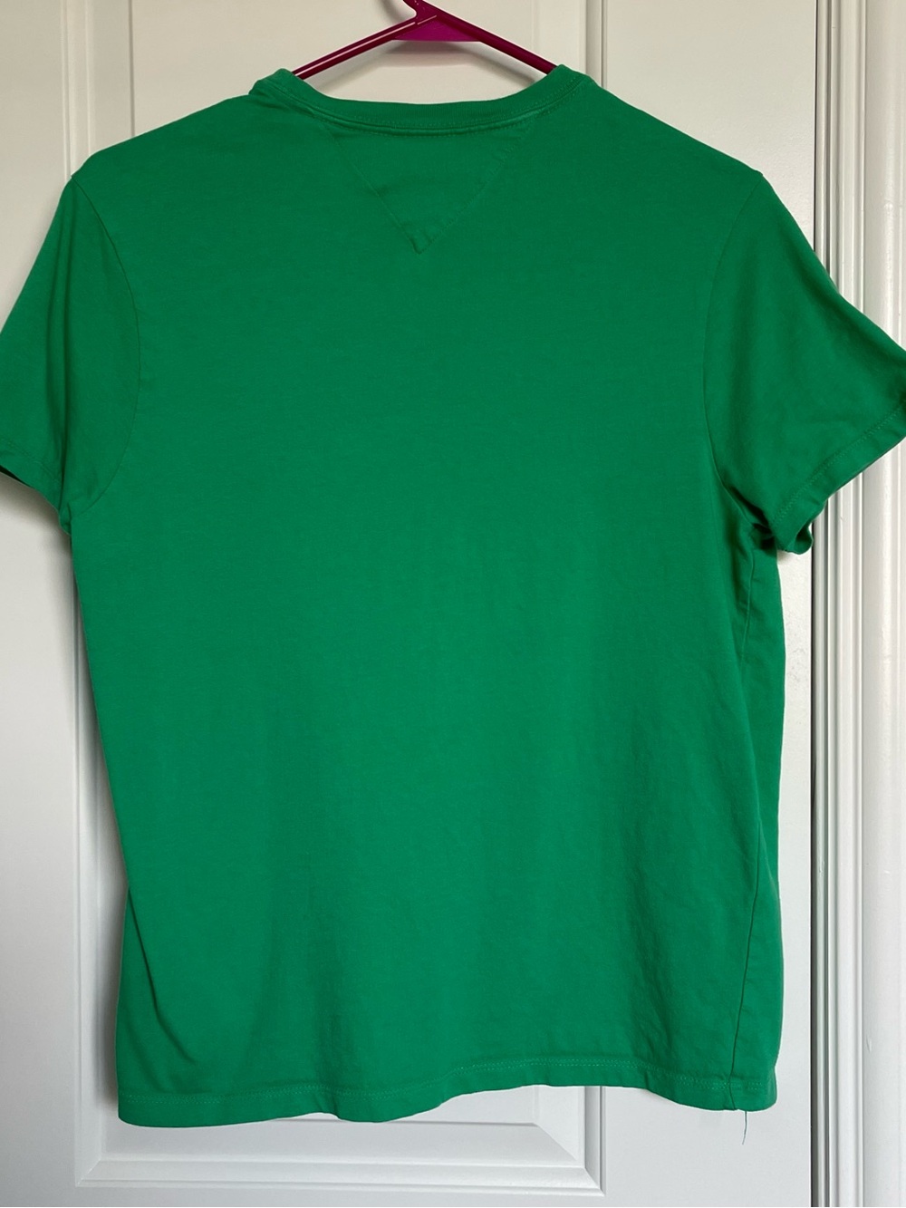 Tommy Hilfiger Emerald Green Short Sleeve Crew Tee with Flag Patch - Picture 4 of 4